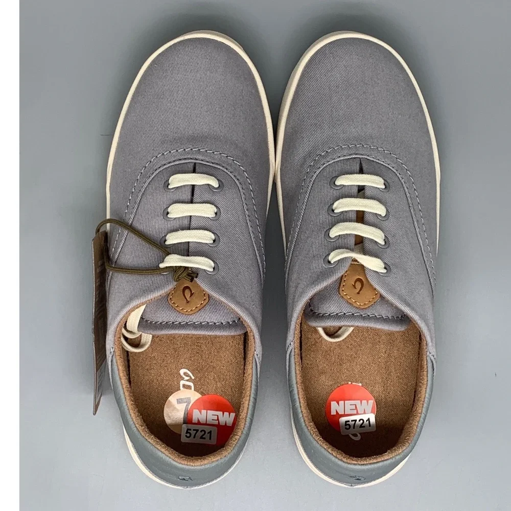 OluKai Kohu Fog Fade Gray Canvas Sneakers 20516-DWDW Women's Sz 7
